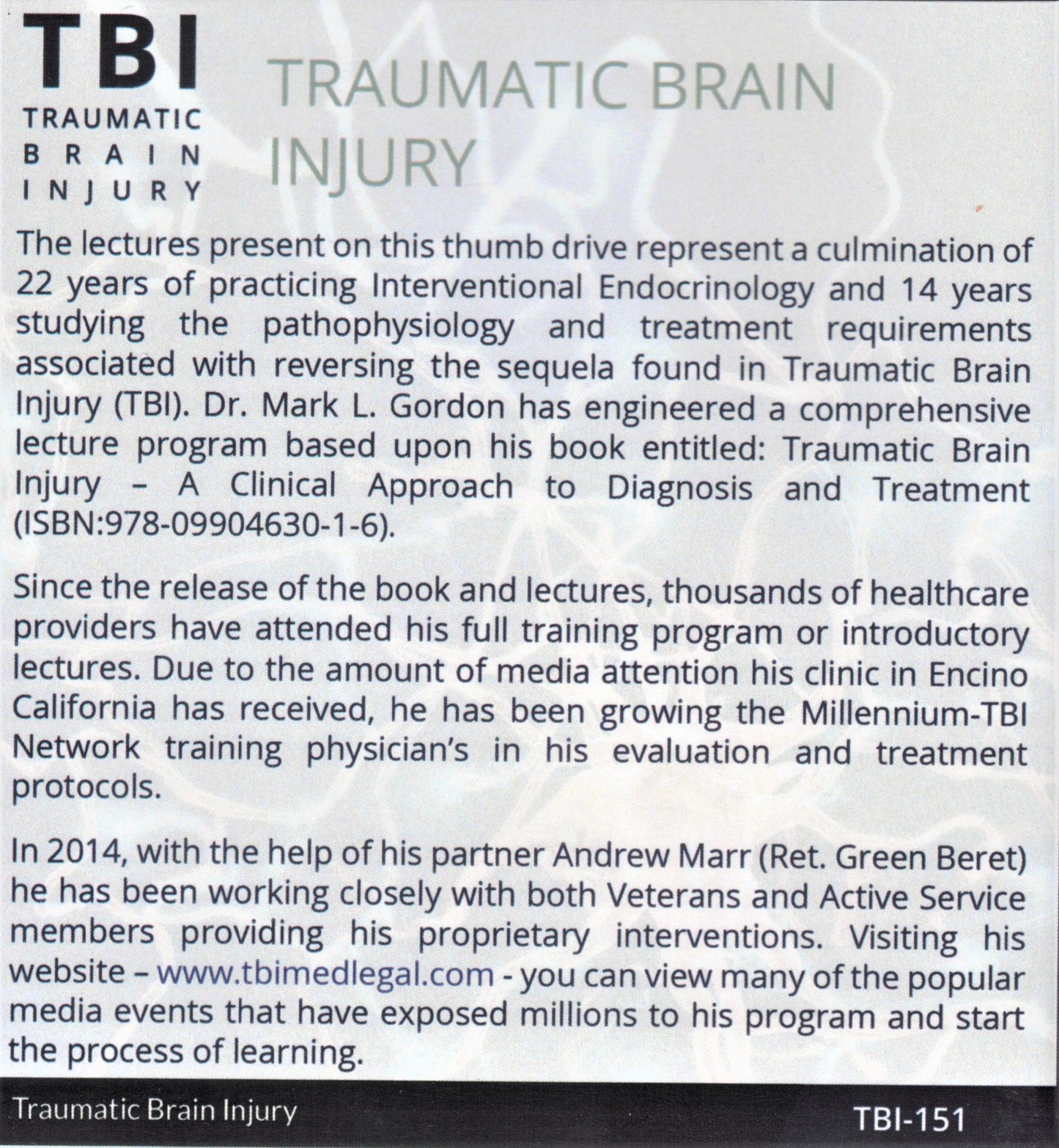TBI Lecture Series 2015 (USB)